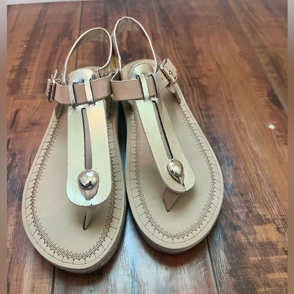 5.5 Silver Metallic Platform Sandal